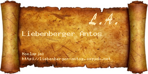 Liebenberger Antos névjegykártya