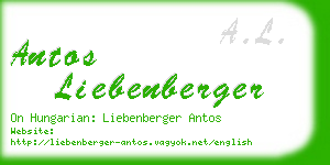 antos liebenberger business card